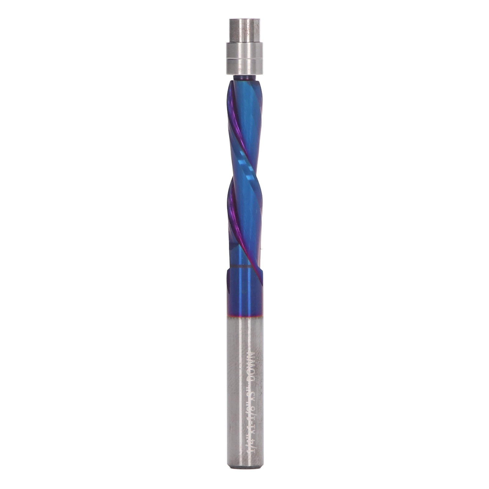 Spiral-bündigfräser Für Cnc-fräsen, 6,35 Mm (1/4") Schaft, Vollhartmetall Mit Lager