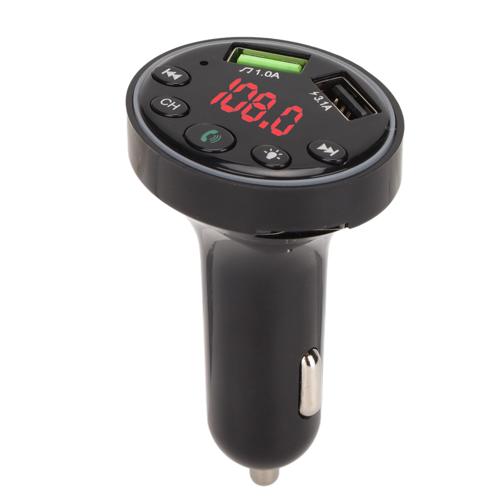 Usb-kfz-ladeadapter Mit Bluetooth 5.0-funk-fm-transmitter, Mp3-ladefunktion Und Led-anzeige Für Autos