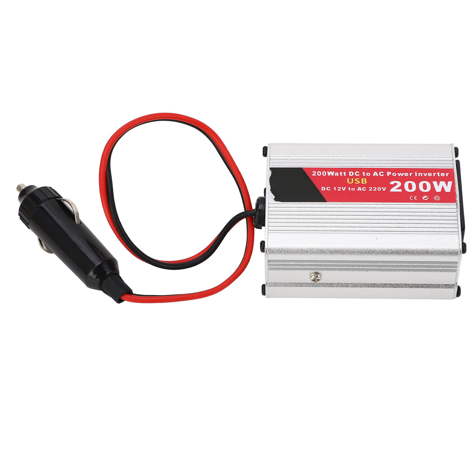 200-w-kfz-wechselrichter (12 V Dc Auf 220 V Ac) Mit 2 Usb-anschlüssen Und 1 Steckdose, Schnellladefunktion