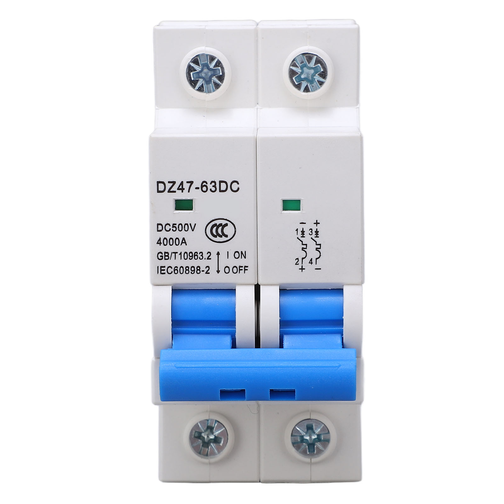 Verbesserter Luftgekühlter 2-poliger 500-v-miniatur-gleichstrom-leistungsschalter Für Photovoltaikmodule, 63-a-netzwerk