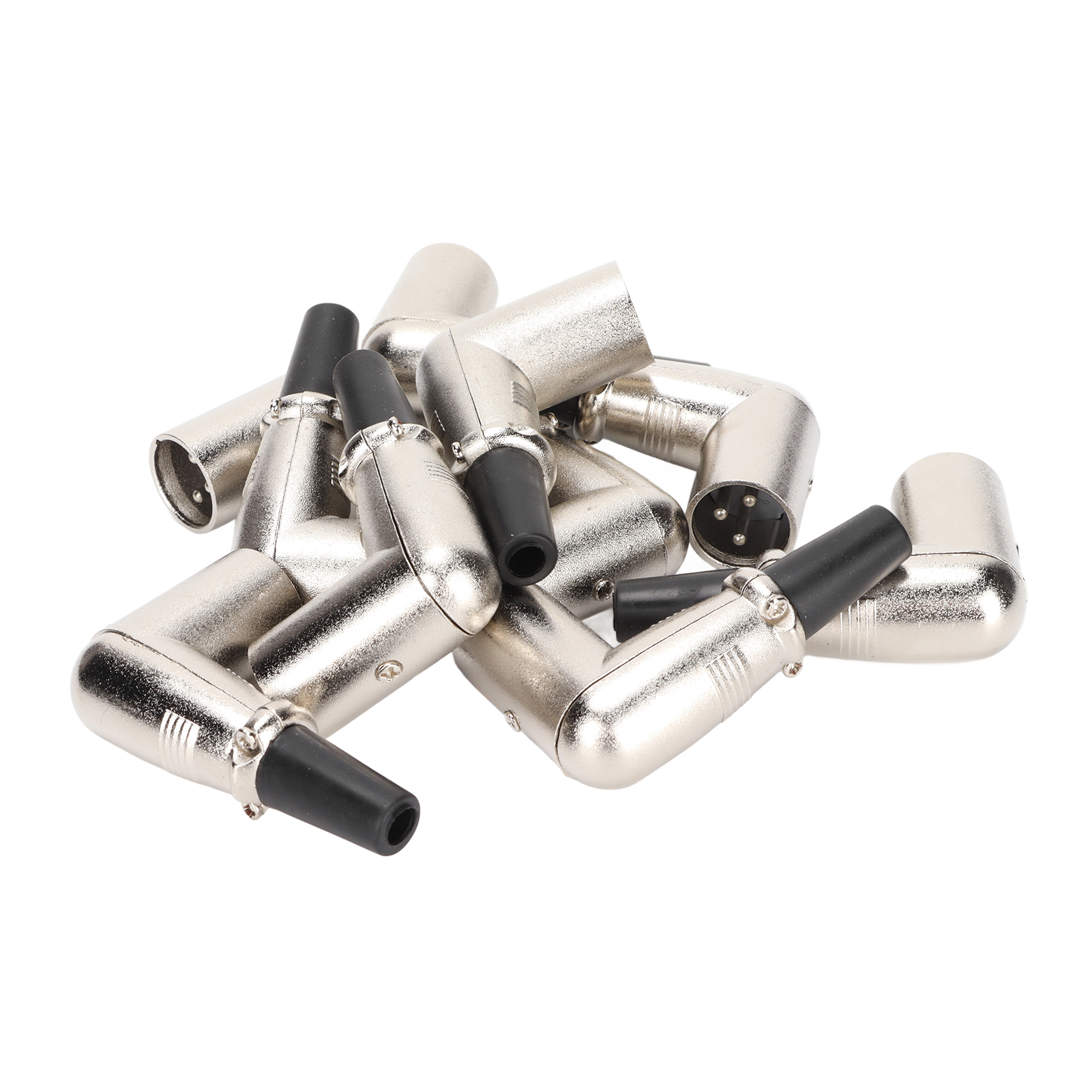 Winkel-xlr-stecker (3-polig), Lötbar, Stabiles Signal, Metallstecker Für Diy-mikrofonkabel, 10er-packung