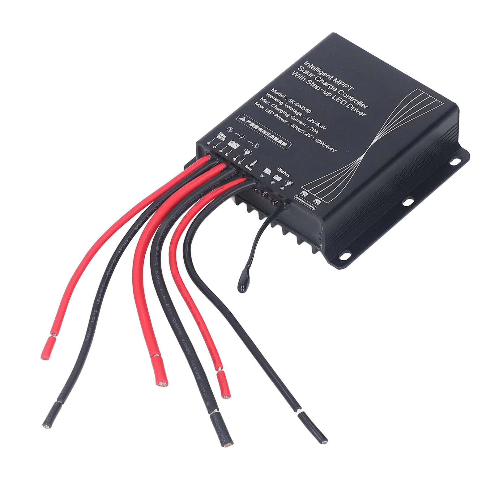 20a 40w 80w Mppt-solarladeregler, Ip67 Wasserdicht, Mit Integriertem Led-treiber, 3,2v 6,4v