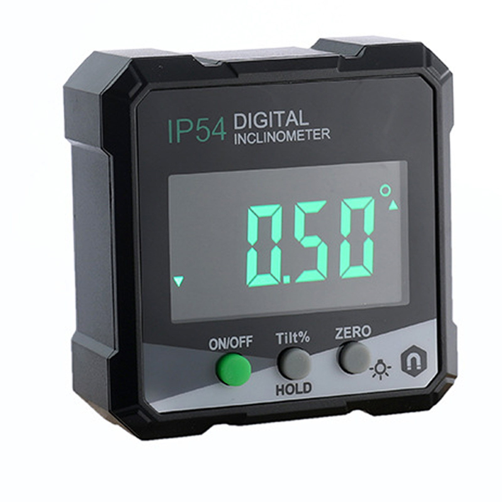 Digitaler Neigungsmesser 4 X 90°, Ip54 Wasserdicht, Lcd-bildschirm, Magnetische Anzeige, Winkelmesser, Grün Dlw30 Grd
