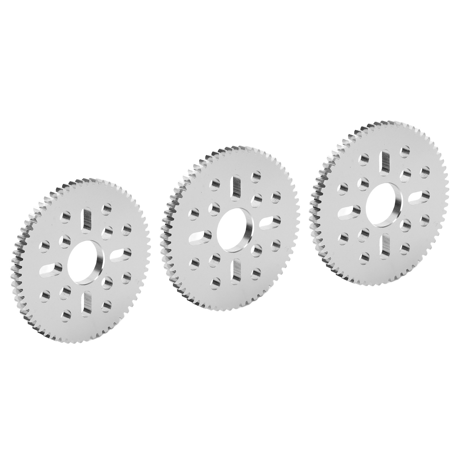 Stirnradritzel (3-teilig) – 4 Lange Löcher, 12 Runde Löcher, Modul 0,8, Zentrierbohrung 14 Mm, Dicke 4 Mm – 4312-0414-0064