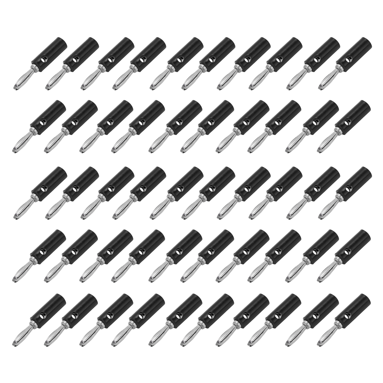 Jt-002 4-mm-bananenstecker, Neue Ausführung, Lötfrei, Stecker Für Lehrmittel, Schwarz