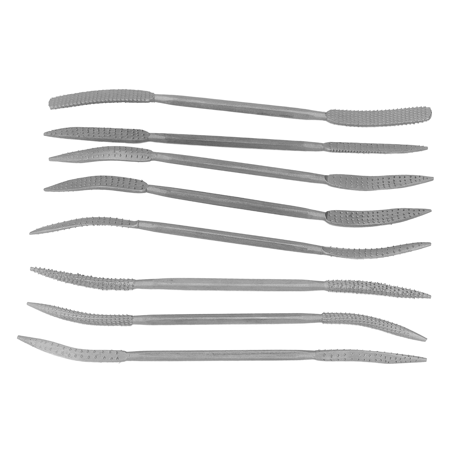 Set Aus 8 Doppelholzfeilen, 20 Cm (8 Zoll), Aus Legiertem Stahl Zum Schnitzen Und Polieren Von Holz.