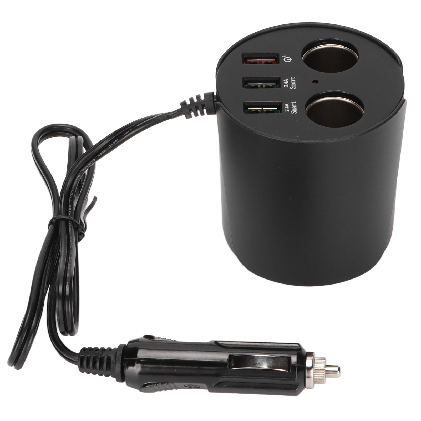 Mr-01b Kfz-zigarettenanzünder-ladegerät Mit 3 Schnelllade-usb-anschlüssen Und 2 Steckdosen. Zigarettenanzünder-adapter