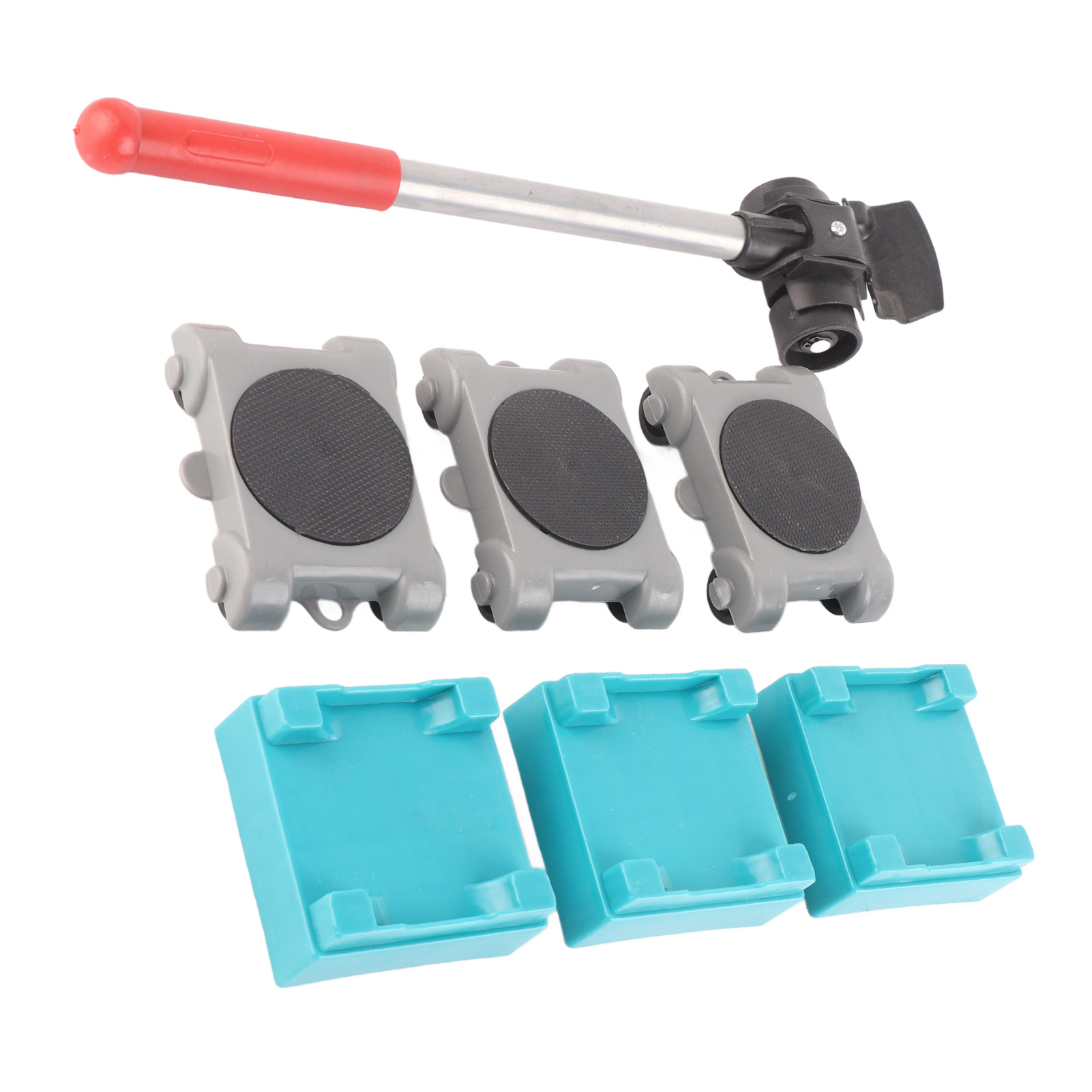 Set Aus 8 Robusten, Dreieckigen Transportwagen Aus Eisen, Abs Und Pvc, Tragfähigkeit Bis Zu 200 Kg