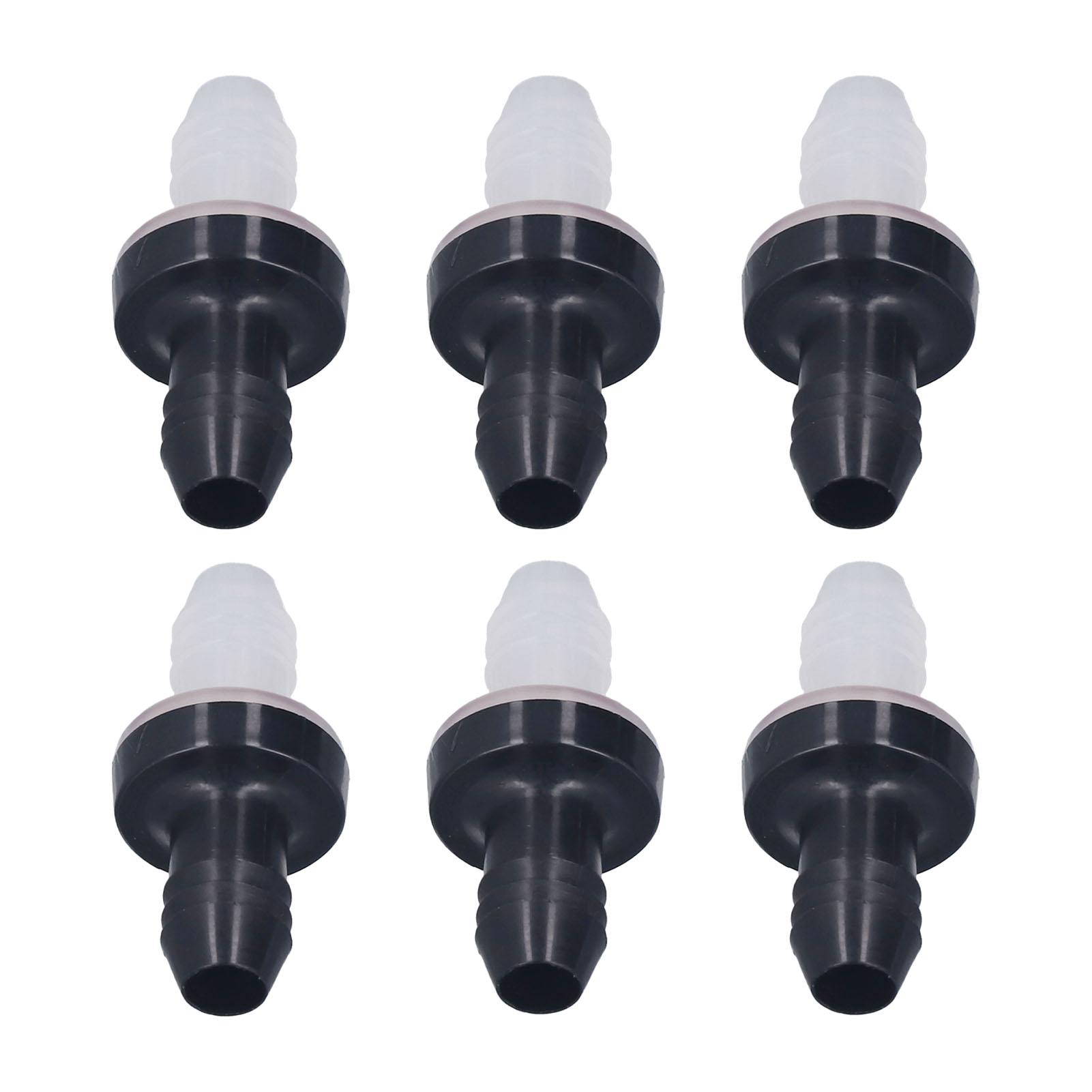 Rückschlagventil Aus Kunststoff (6er-pack) Für Flüssigkeiten Und Gase, 10 Mm (3/8 Zoll) Anschlussdurchmesser, Pp-gehäuse, Cdps6-silikonkautschukmembran