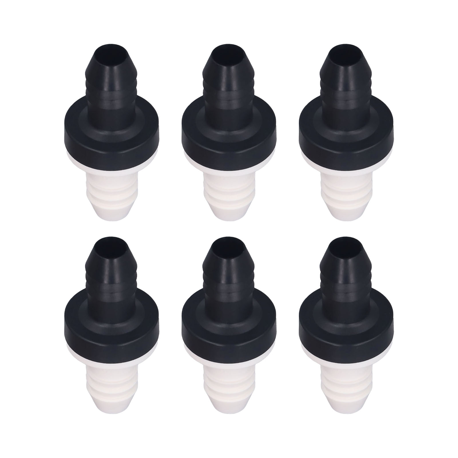 Rückschlagventil Aus Kunststoff (6er-packung), Einwegventil, Für Flüssigkeiten Und Gase, Anschlussdurchmesser 3/8 Zoll (10 Mm), Gehäuse Aus Abs Cdbs6, Membran Aus Silikonkautschuk.