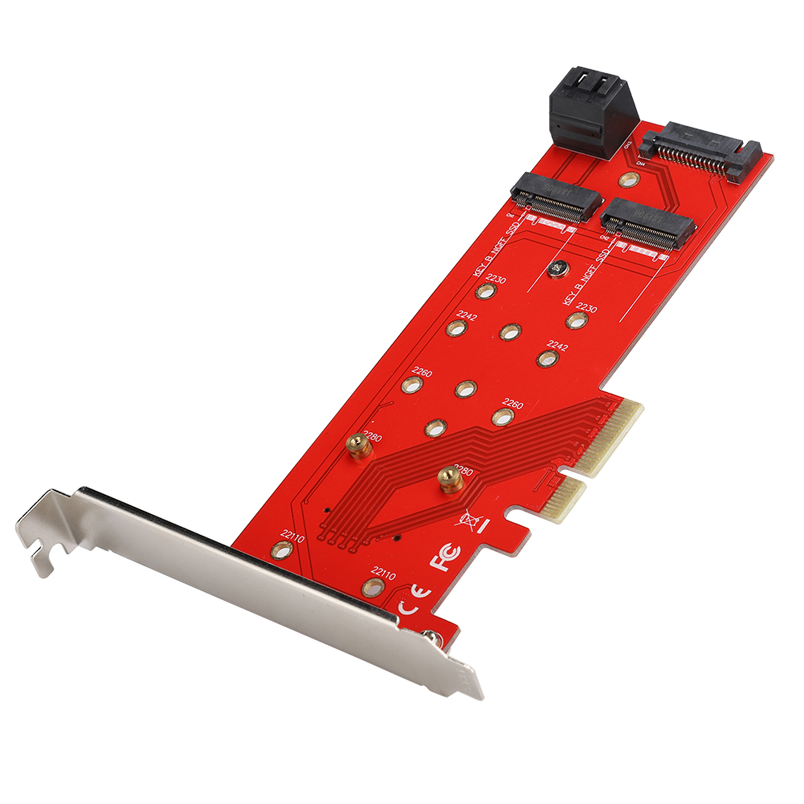Pci-e 4x Zu M.2 B/m Key Adapterkarte Mit Mehreren Schnittstellen Für Verschiedene Ssds