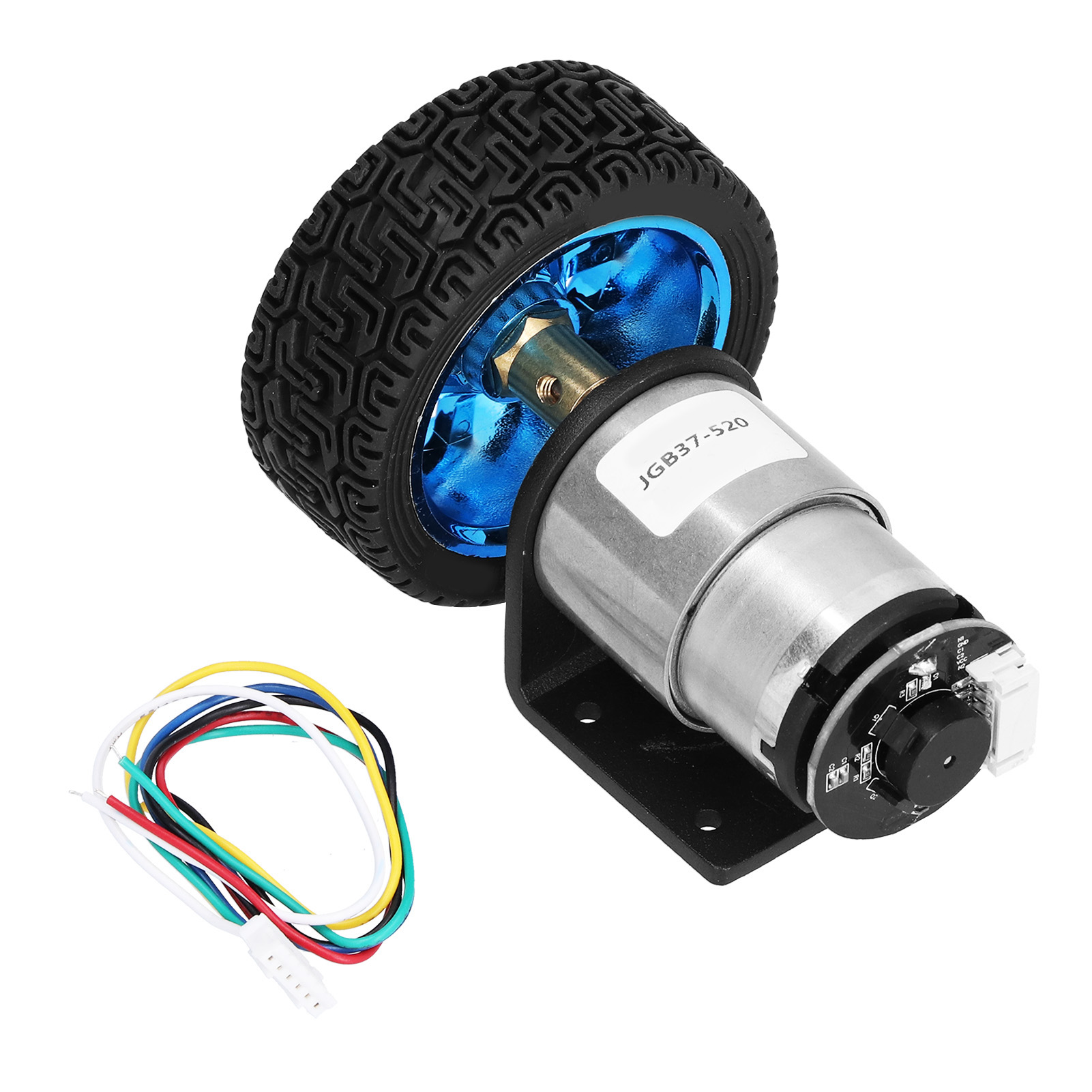 Encoder-motoreinheit, Cw/ccw-welle, Gleichstrom-getriebemotoren Mit Stützrad Für Ausgleichswagen, 12 V Dc, 530 U/min