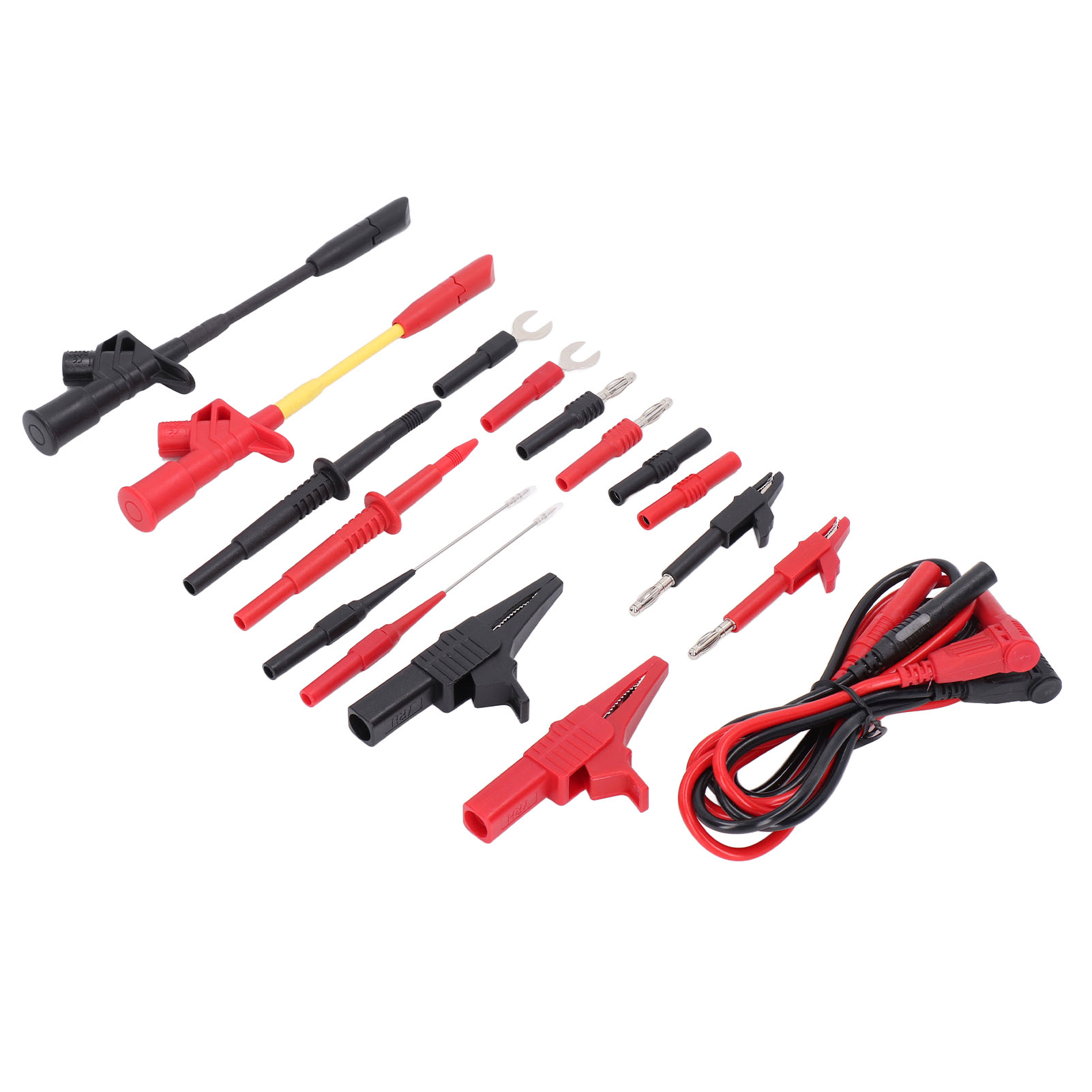 Multimeter-testset Mit Messleitungen, Krokodilklemmen Und Bananensteckern, Inklusive Bohrersonden Für Wartungszwecke
