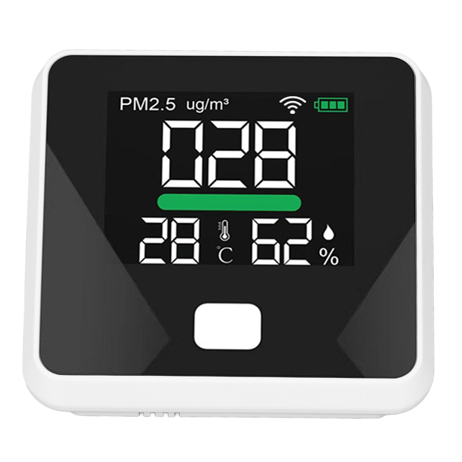 Wlan-luftqualitätsmonitor Mit Farb-lcd-bildschirm, 1000-mah-akku, Usb-anschluss, Pm2,5-sensor, Thermometer Und Hygrometer, Eingebautem Thermometer