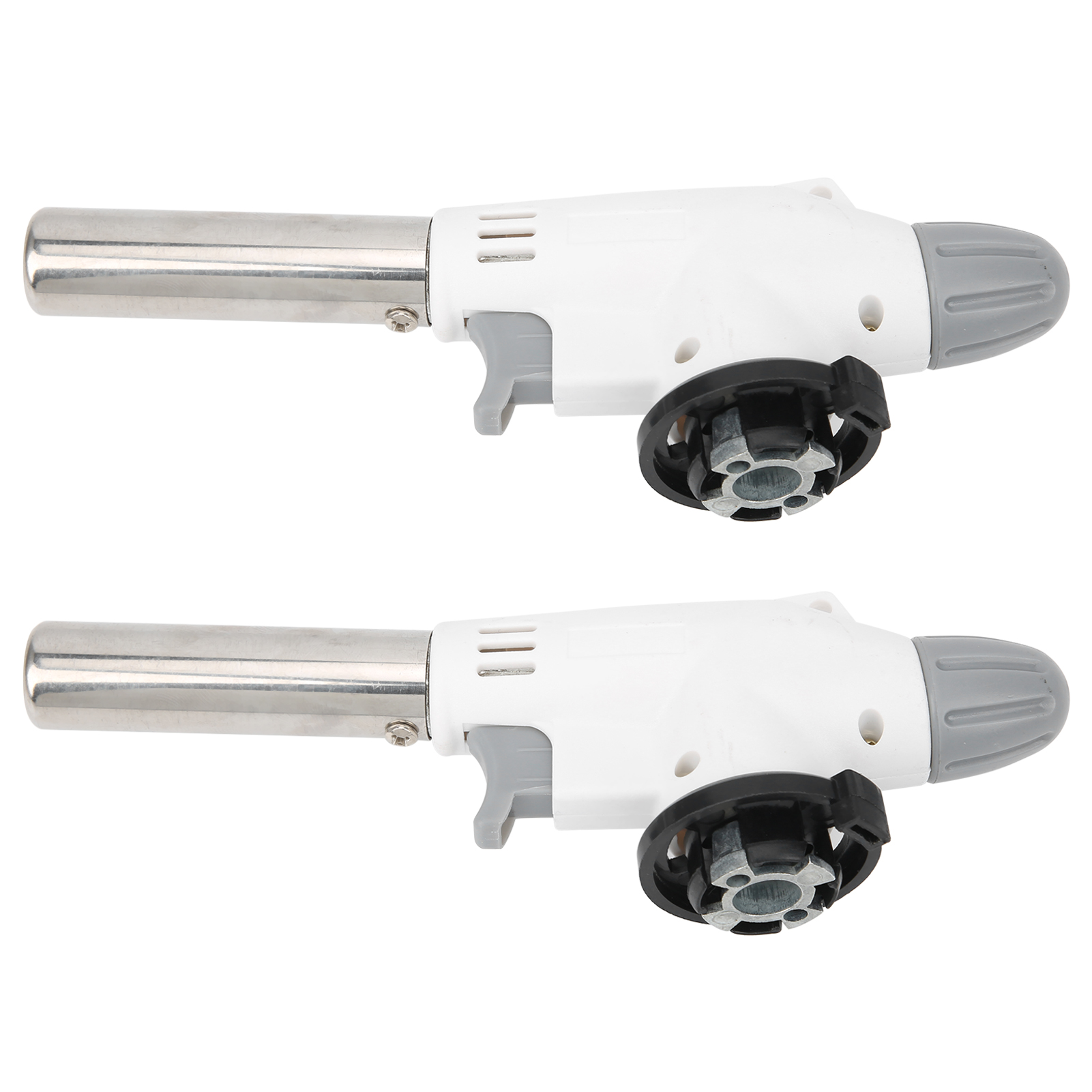 Set Mit 2 Tragbaren Gasschweißbrennern Für Grillen, Camping Und Heizen. Mini-feuerzeug.