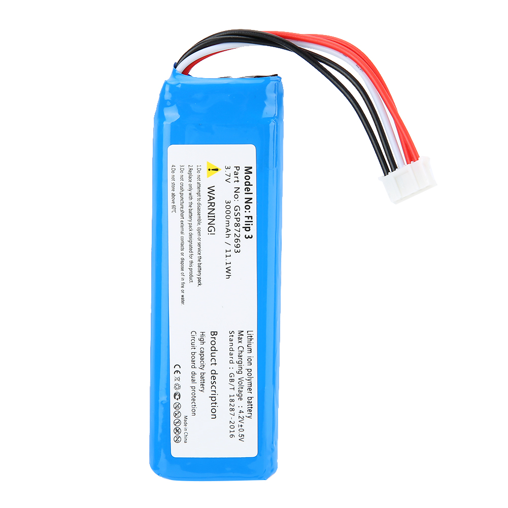 Wiederaufladbarer Ersatz-lithium-akku 3,7 V Dc 3000 Mah / 11,1 Wh Für Flip 3