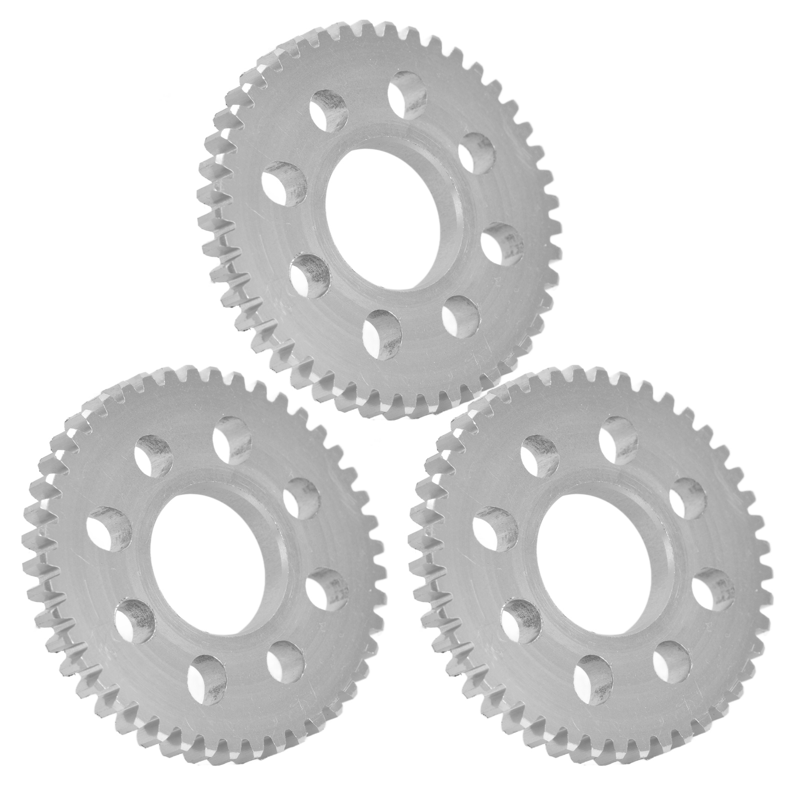 Satz Von 3 8-loch-stirnrädern Aus Aluminium, 4 Mm Dick, 14 Mm Mittenbohrung, Modul 0,8 (4312-0414-0045)