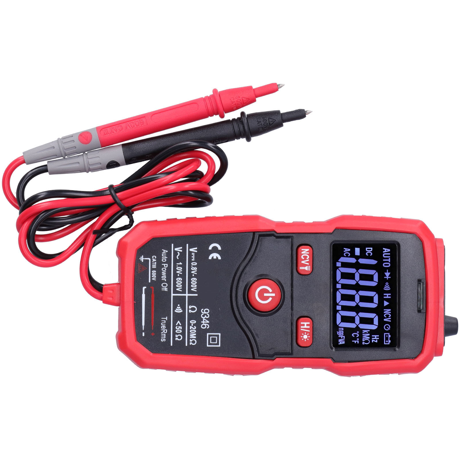 Ua9346 Vr Digitalmultimeter Mit Lcd-anzeige - Vollautomatischer Ac/dc-spannungs- Und Widerstandsmesser
