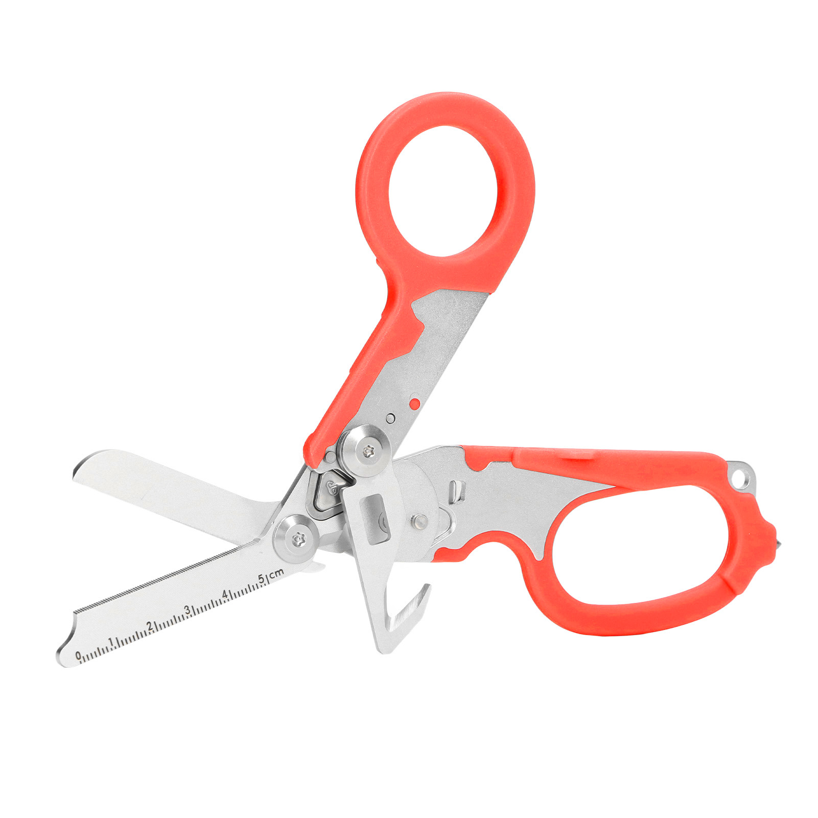 Klappbare Edelstahlschere Mit Transparenter Skala, Windfest, Schneidewerkzeug Für Den Außenbereich, Orange