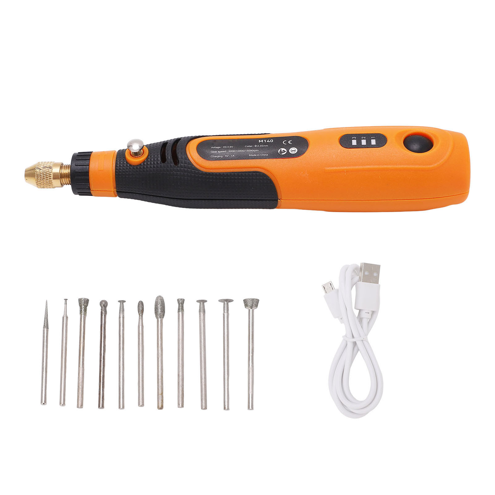 Elektrischer Mini-gravierstift, 3-gang-gravierer, Usb-ladefunktion, 5-w-rotationswerkzeug-set