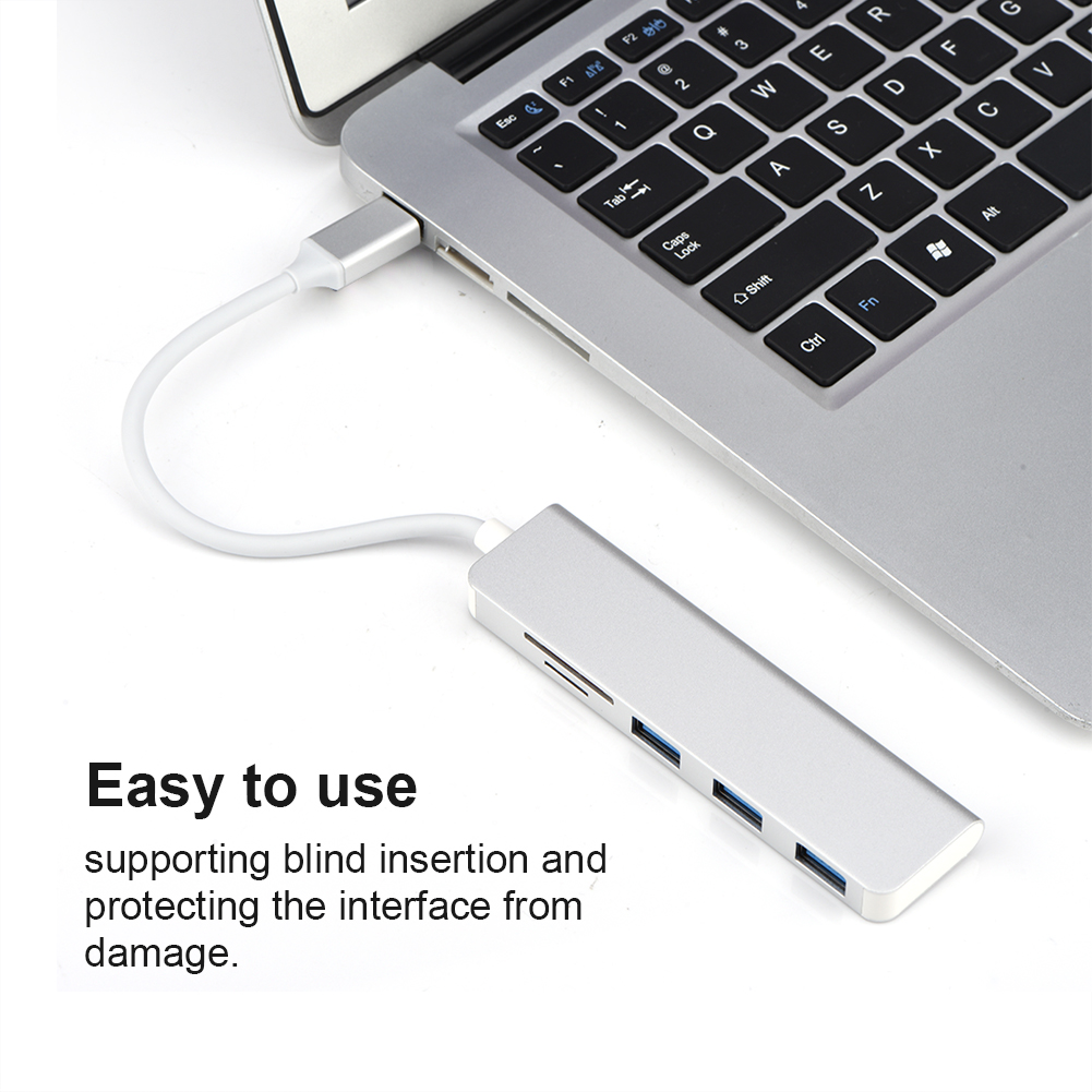 2-in-1 Usb-c-auf-3-usb-3.0-hub Mit Tf-/sd-kartensteckplätzen