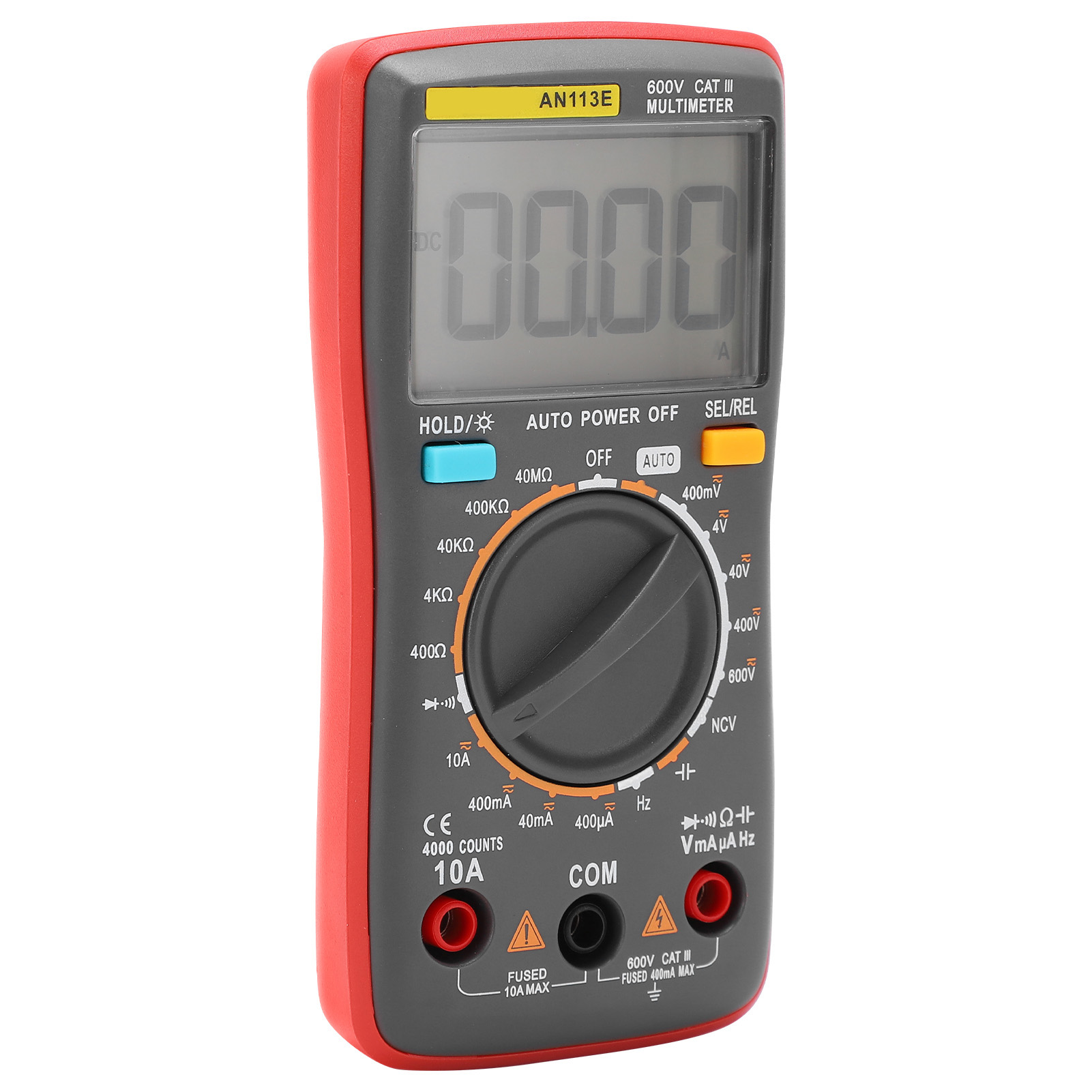 An113e Tragbares Digitales Multimeter Mit Hintergrundbeleuchteten Messleitungen Für Den Laborunterricht (werksrot)