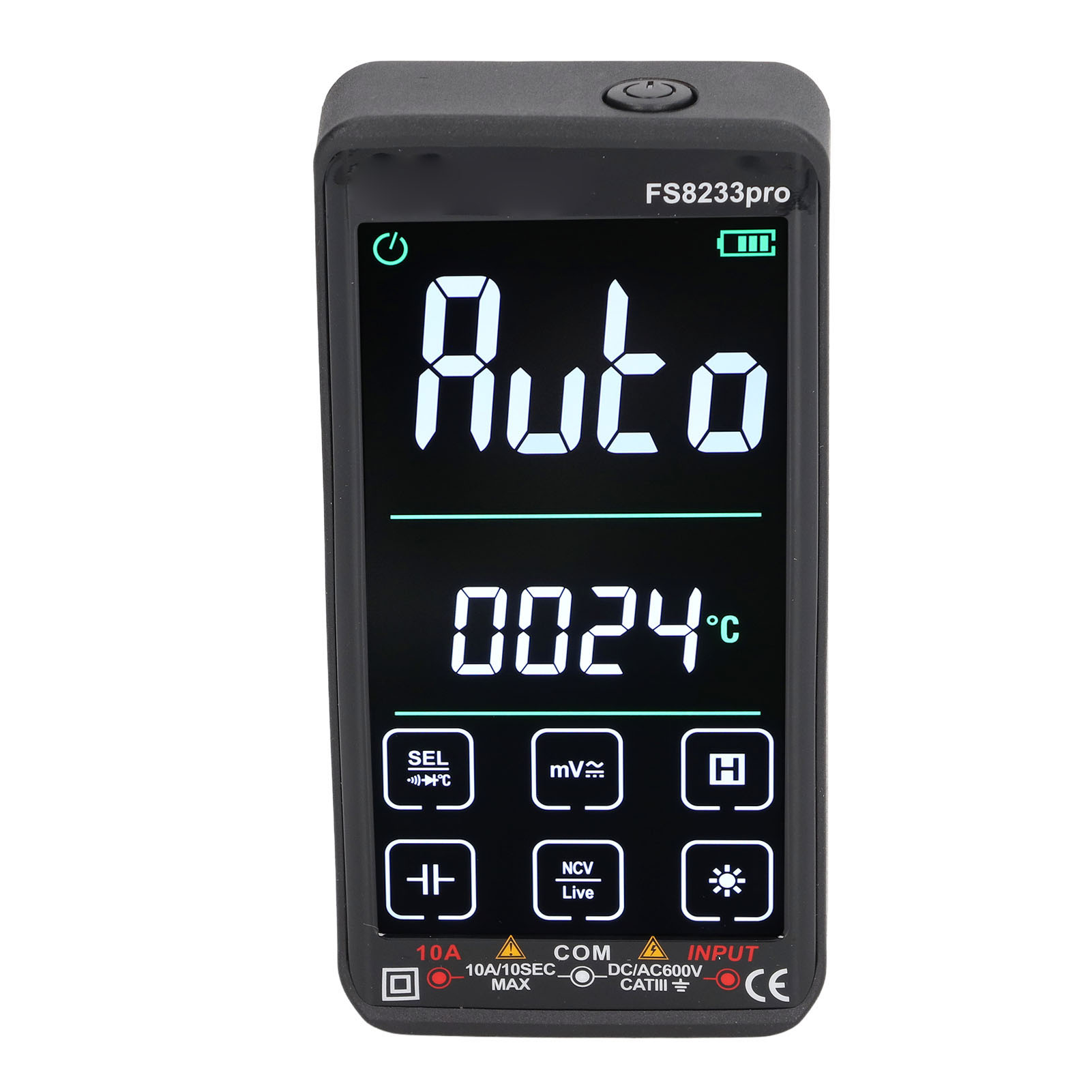 Led-touchscreen-multimeter Mit Led-anzeige, Gleich-/wechselspannungsmesser, Widerstands- Und Kapazitätsmessgerät