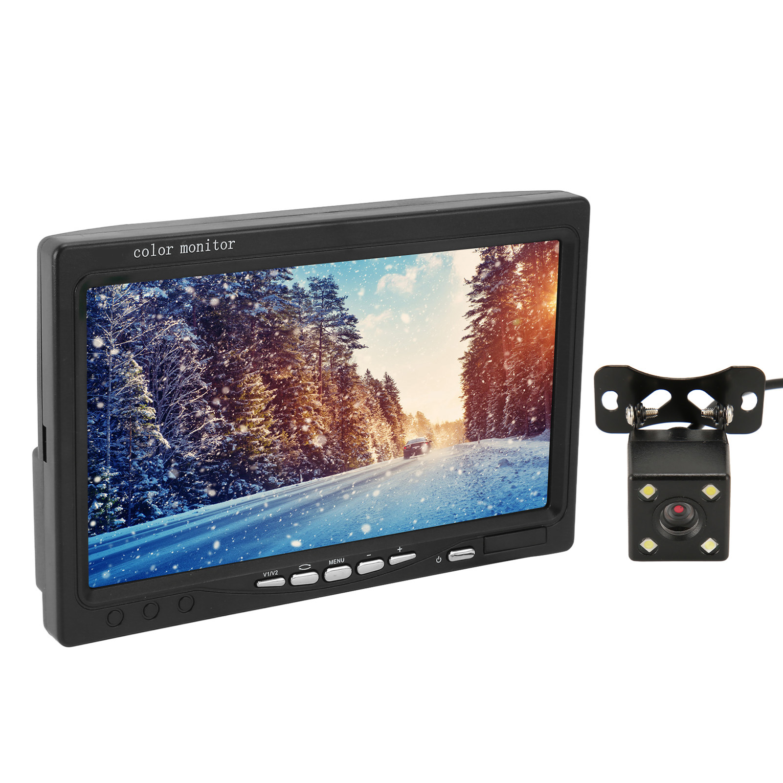 7-zoll-tft-lcd-farbrückfahrmonitor Für Pkw, Nachtsicht, Infrarot-fernbedienung, Kompatibel Mit Wohnmobilen Und Pick-ups.