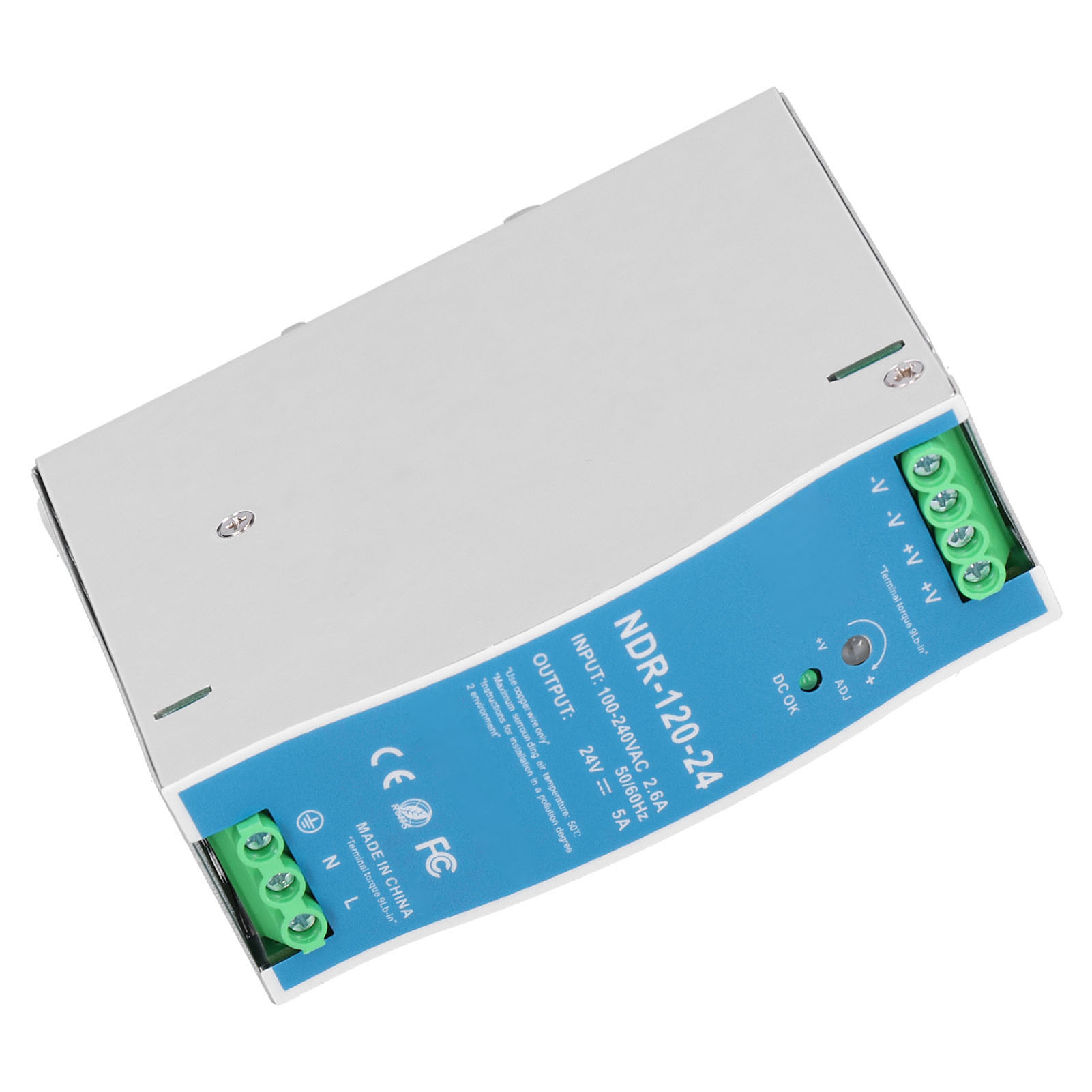 Industrielles Schienennetzteil Ndr-120-24, 5 A, 120 W, 100–240 V Wechselstrom