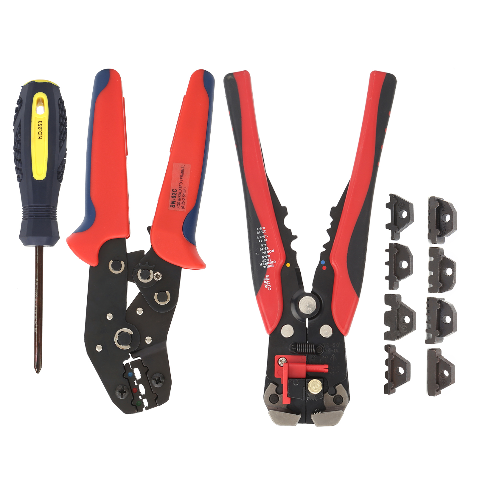 Crimpzange Für Kabelverbinder Aus Hochkohlenstoffhaltigem Stahl, Crimpzangen-set Für Drähte.