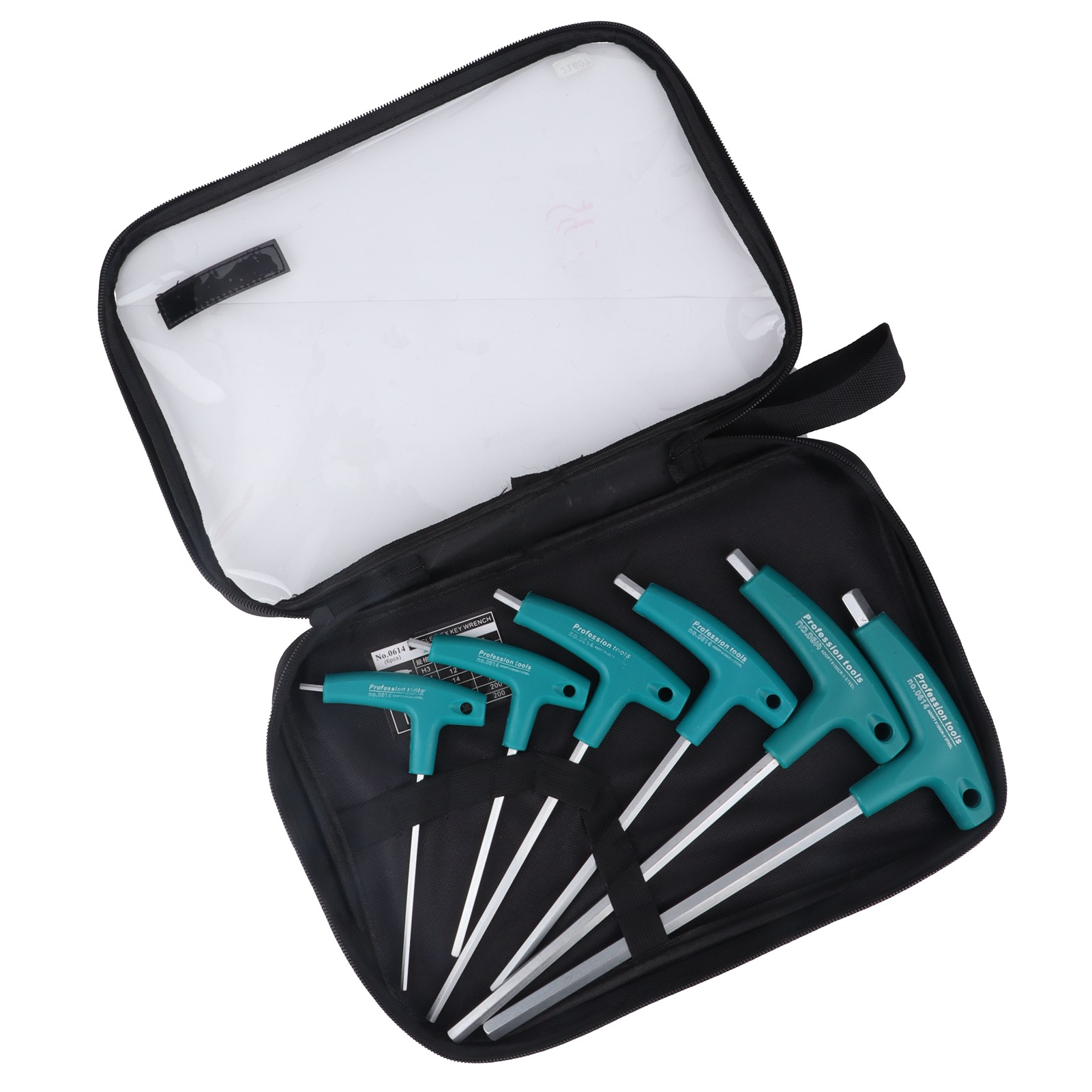 Satz Mit 6 T-griff-innensechskantschlüsseln, Handreparaturwerkzeug, Eisenwaren, 45 Stahl H3 H4 H5 H6 H8 H10