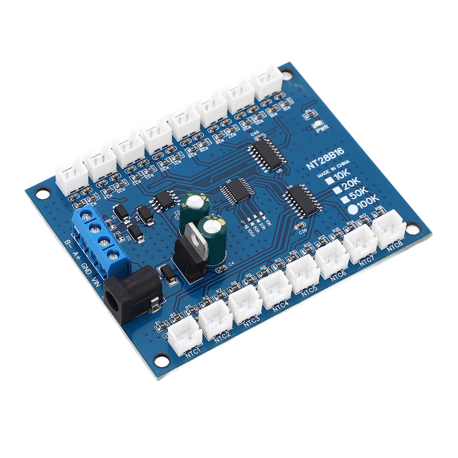 16-kanal-rs485-temperatursensormodul -20 °c Bis +125 °c, Temperaturmessplatine Für B3950, Cnt 1 % 10 Kω, 1 Kω–100 Kω