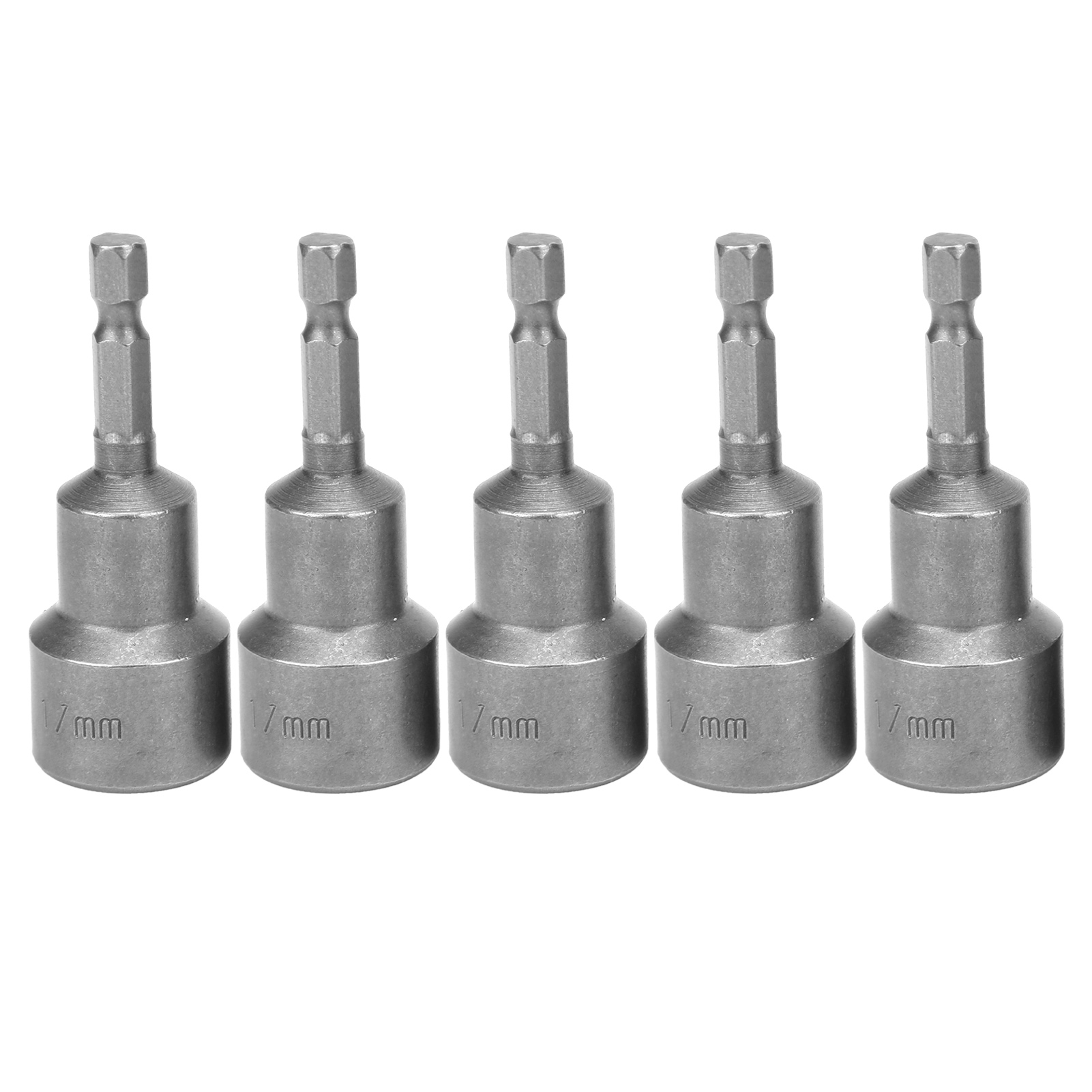 Set Mit 5 Leistungsstarken Magnetischen Schraubendreherbits Aus Chrom-vanadium-stahl Mit 17-mm-sechskantaufnahme Für Elektrische Bohrmaschinen
