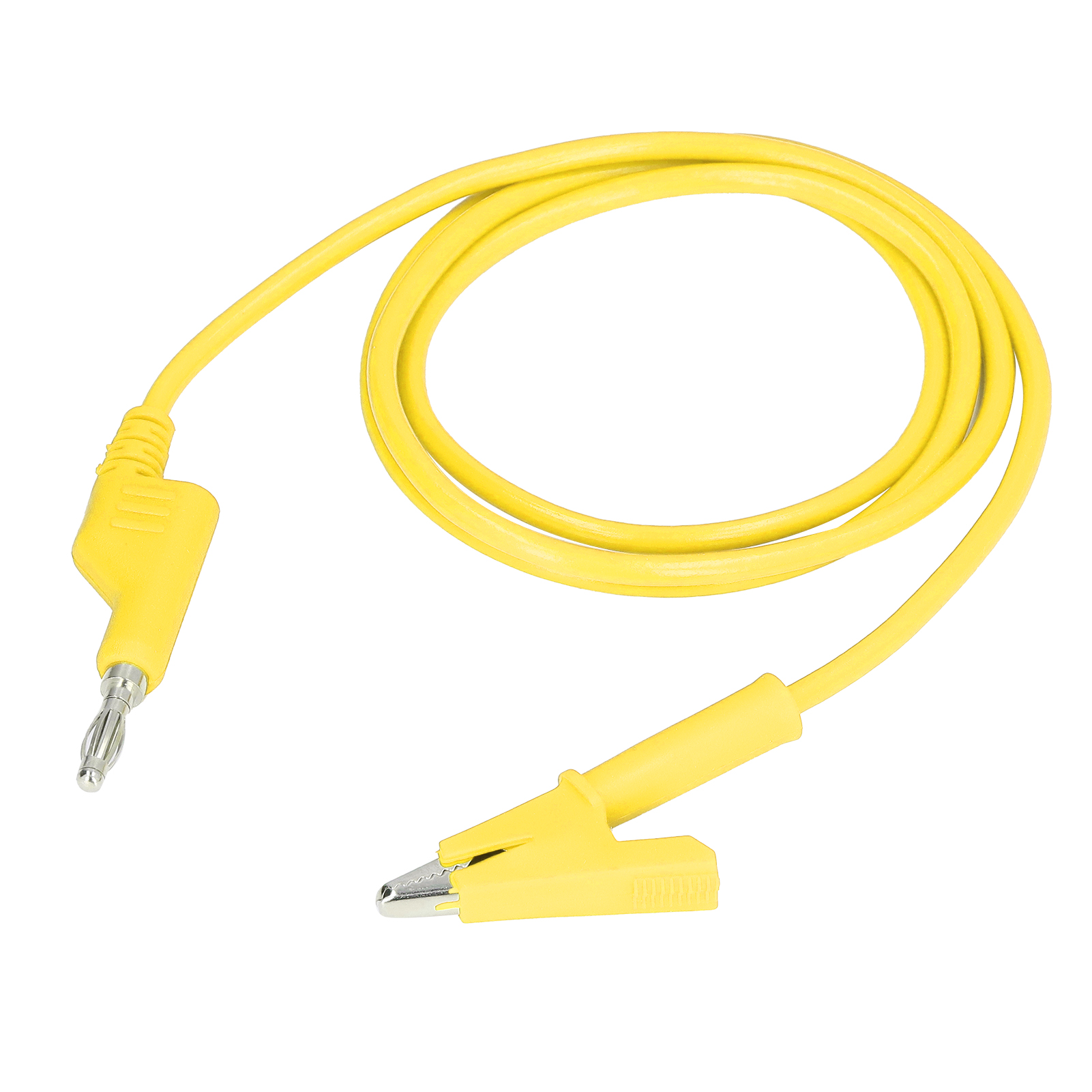 Flexibles Messkabel Mit Krokodilklemme Und Bananenstecker Für Elektrische Prüfungen J.70035-1 4 Mm Gelb