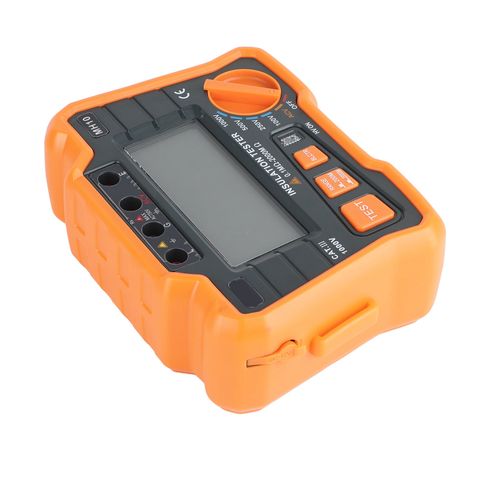Hochpräzises Digitales Megohmmeter Mh10, Orange, Für Erdungswiderstand Und Elektrische Isolation.
