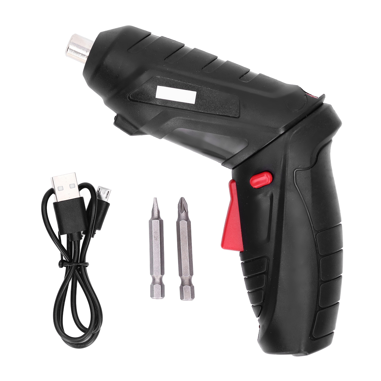 Wiederaufladbarer Akku-schrauber Mit 2-bit-set Zum Bohren Und Reparieren, Schwarz, 4,2 V
