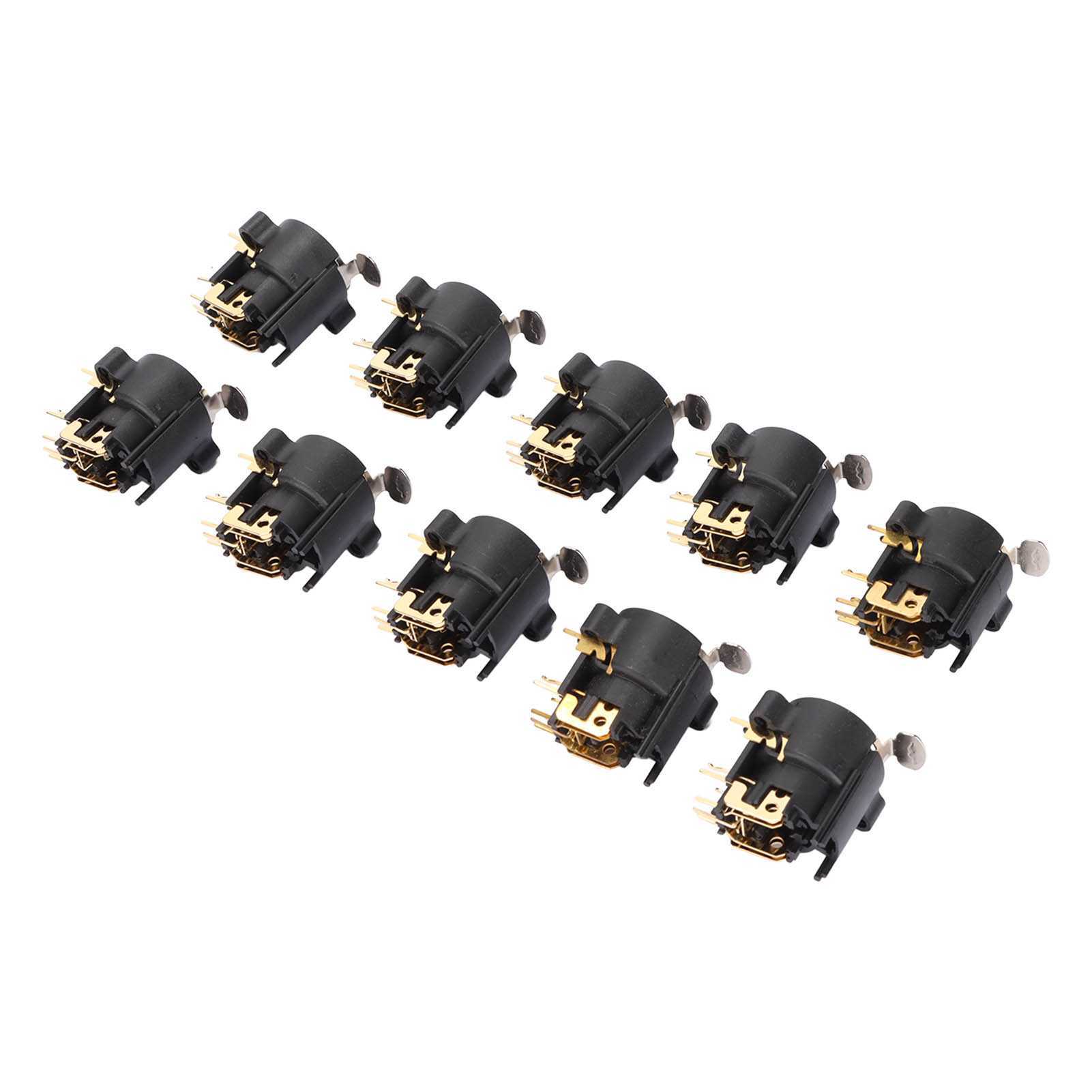 Packung Mit 10 Weiblichen Xlr-steckern (6,5 Mm Klinkenstecker) Zur Panelmontage, Kompatibel Mit Av-geräten, Autolautsprechern Und Mediaplayern.