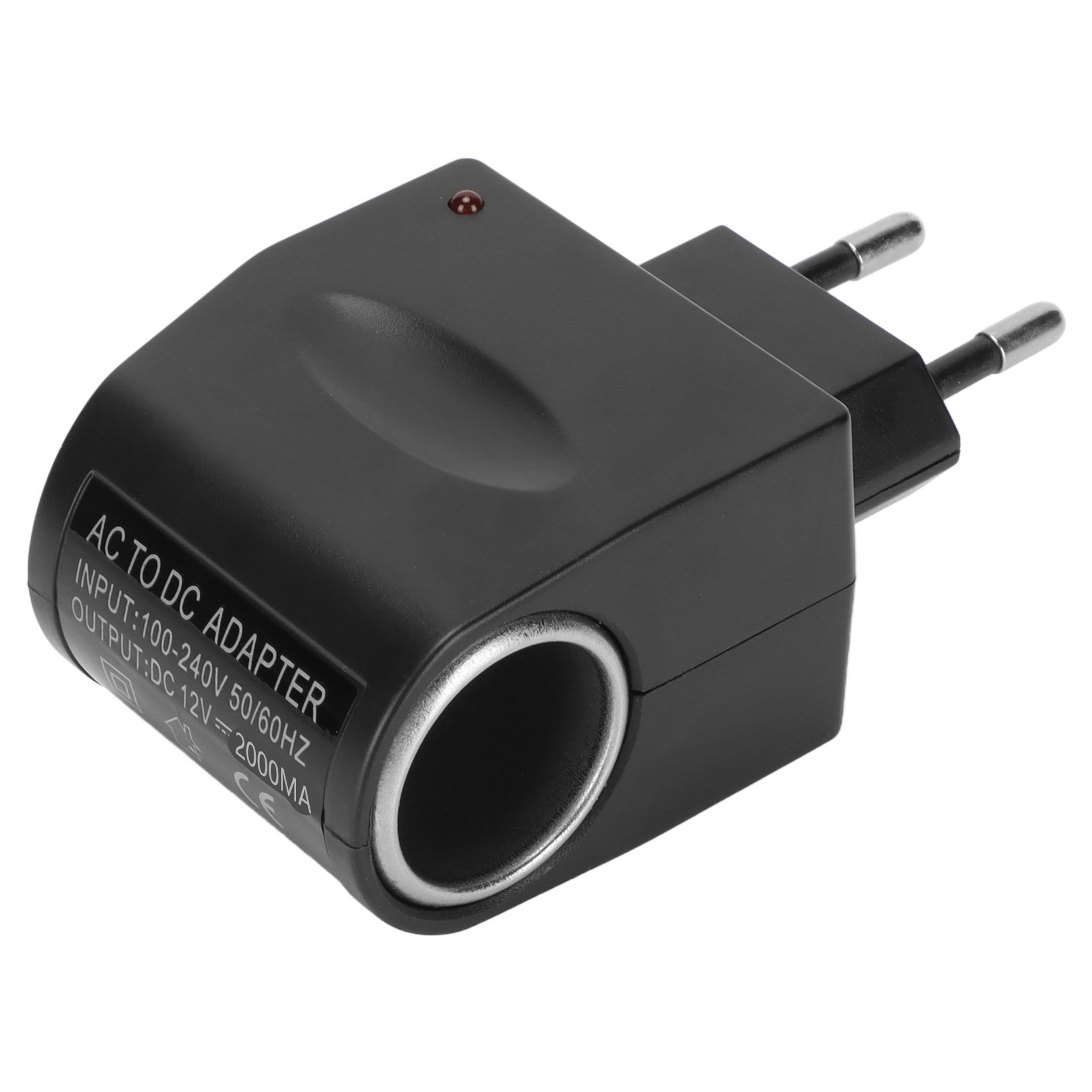 Universeller Zigarettenanzünderadapter (240 V Wechselstrom Auf 12 V Gleichstrom), Schnellladefunktion, 100–240 V Europäischer Stecker