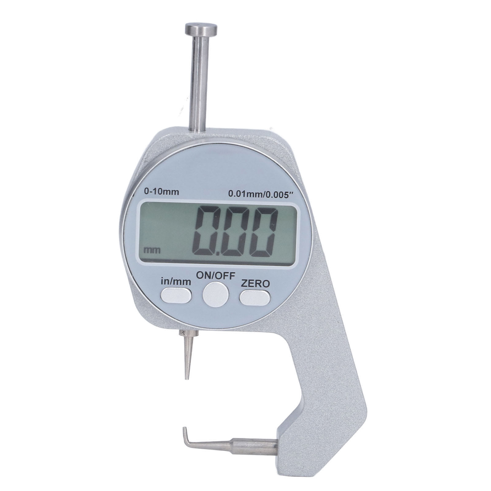 Dickenmessgerät 0-10 Mm, Lcd-bildschirm, Digitalanzeige, Gebogene Spitze, Mini-dickenmessgerät