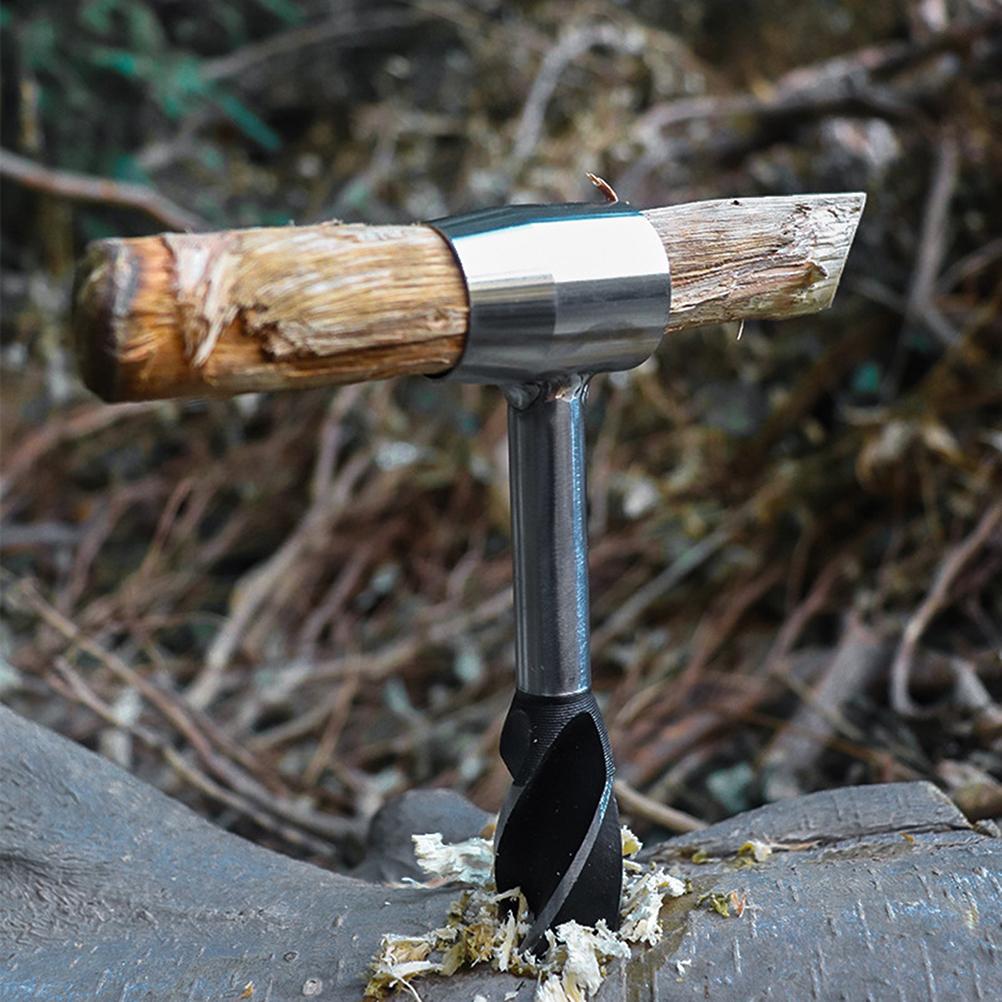 Handbohrmaschine Aus Kohlenstoffstahl, Multifunktionales Werkzeug Für Survival, Camping Und Wandern.