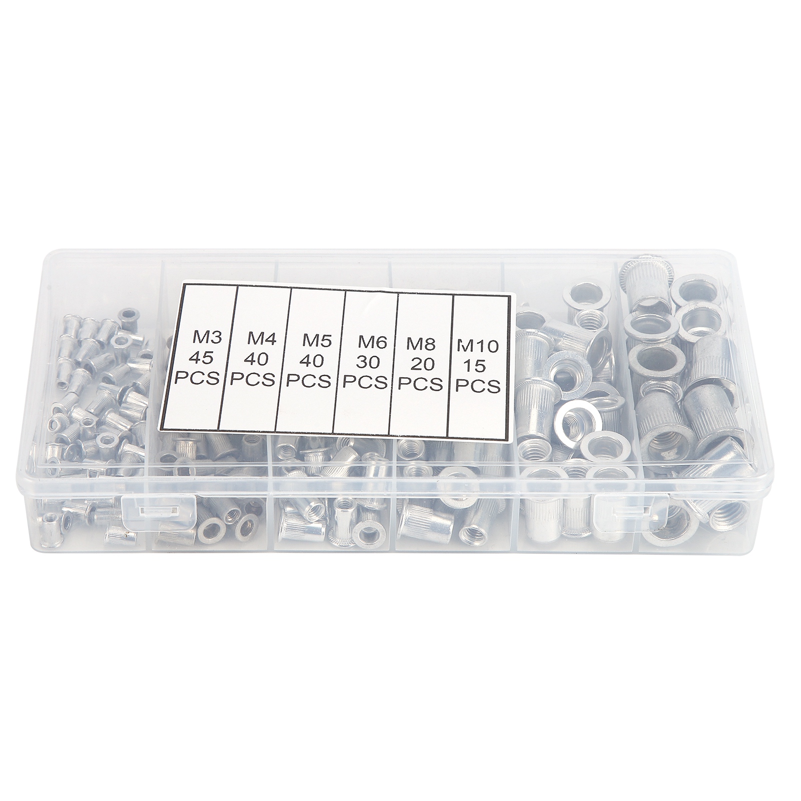 Packung Mit 190 Aluminium-nietmuttern, Einfach Zu Befestigen, Formstabil Und Rostfrei, Mit Flachem Kopf, Für Auto- Und Möbeldekoration.