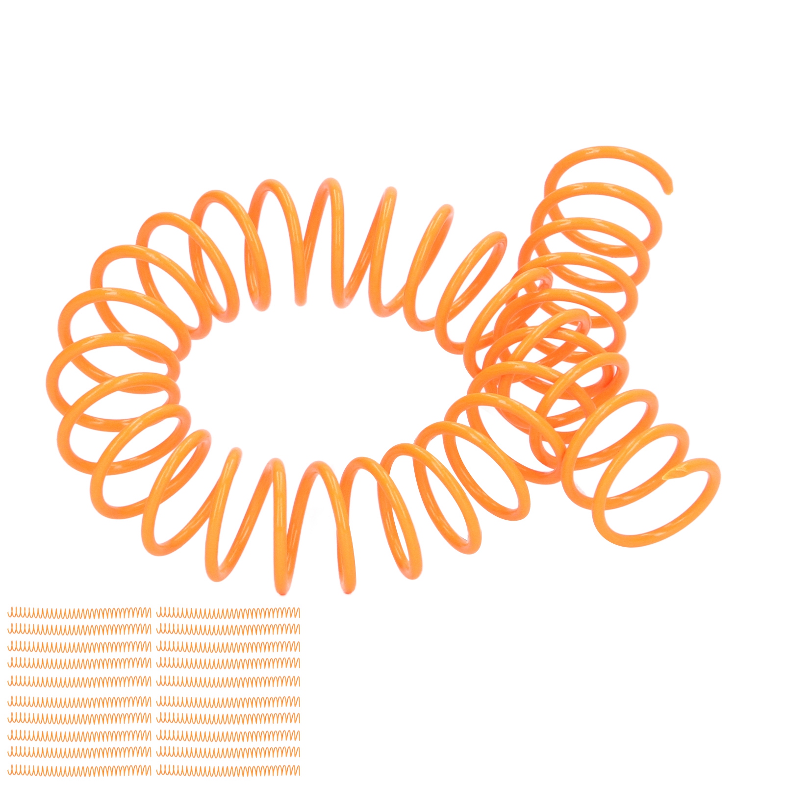 20 Orangefarbene Kunststoffspiralen Mit Einem Innendurchmesser Von 19 Mm (3/4 Zoll), 30 Löcher, Für Notizbücher Der Größen A4 Und A5.