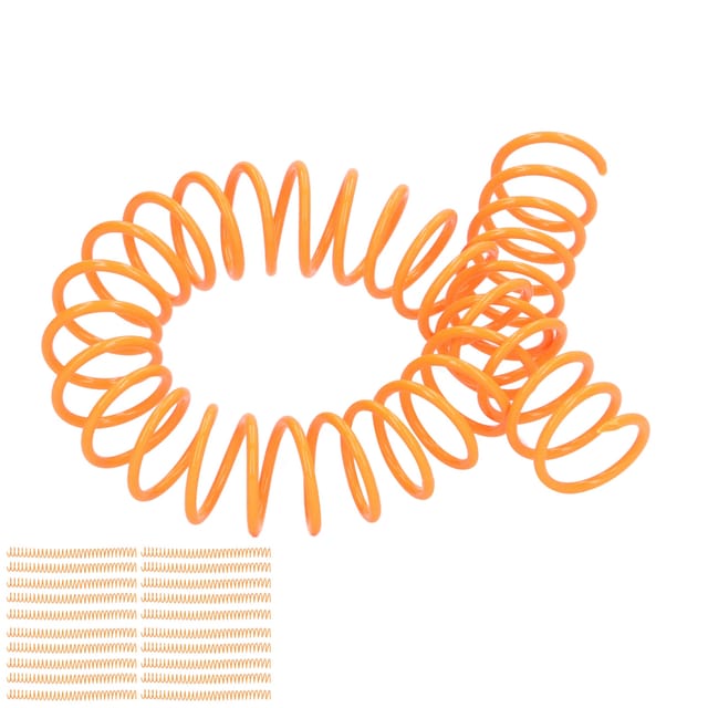 20 Orangefarbene Kunststoffspiralen Mit Einem Innendurchmesser Von 19 Mm (3/4 Zoll), 30 Löcher, Für Notizbücher Der Größen A4 Und A5.