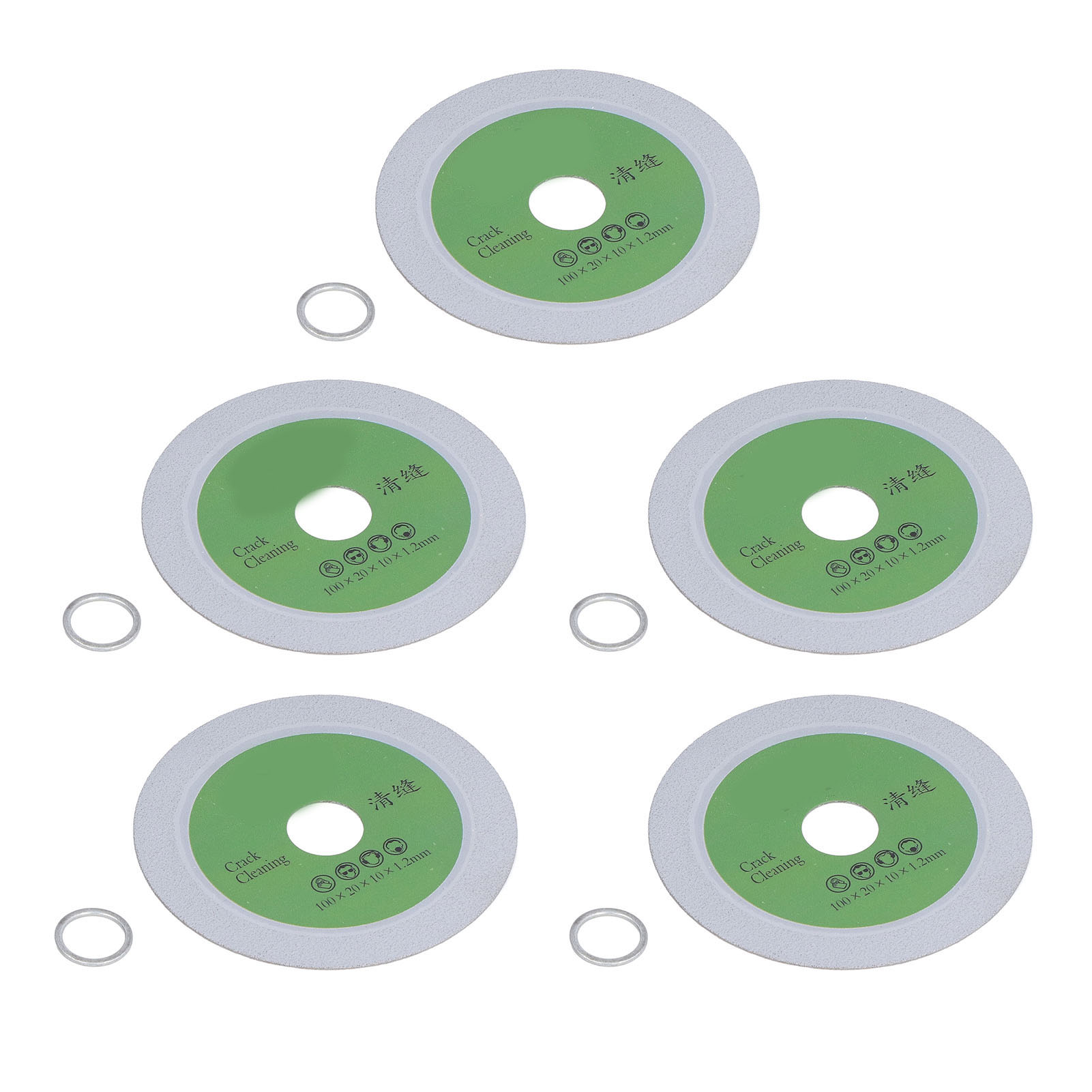 5-teiliges Diamantsägeblatt-set Zum Reinigen Und Nuten Von Rissen In Porzellan- Und Keramikfliesen, 100 X 20 X 10 X 1,2 Mm