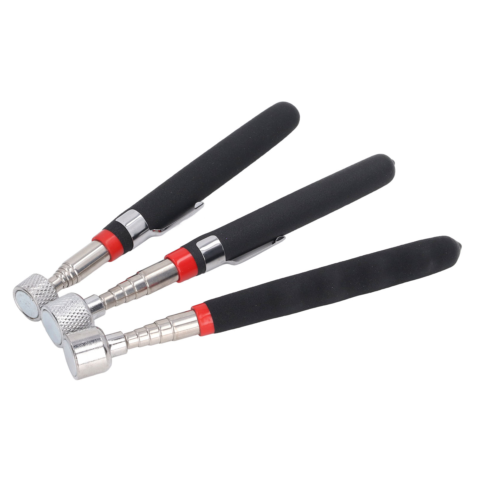 3-teiliges Teleskopierbares Magnetheber-set (4,5 Kg, 6,8 Kg, 9 Kg) Mit Einziehbarem Stift Für Garage Und Fabrik