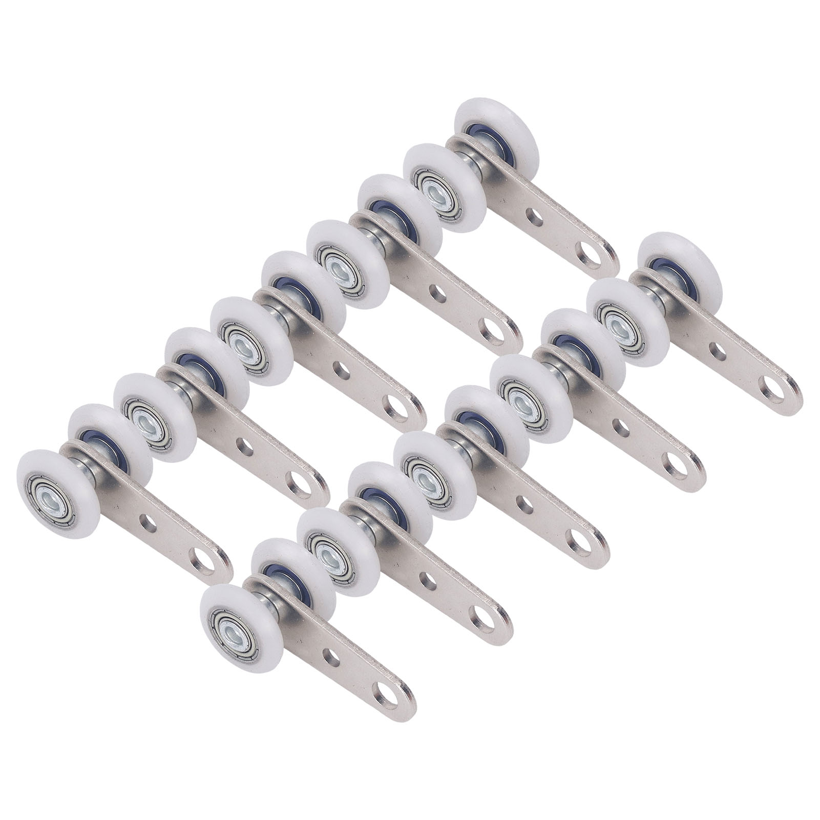 Satz Mit 10 Edelstahlrollen Mit Nylonlagern Und 2 Nylonrädern, 19 Mm Durchmesser, 44 Mm Länge, Für Schiebetüren
