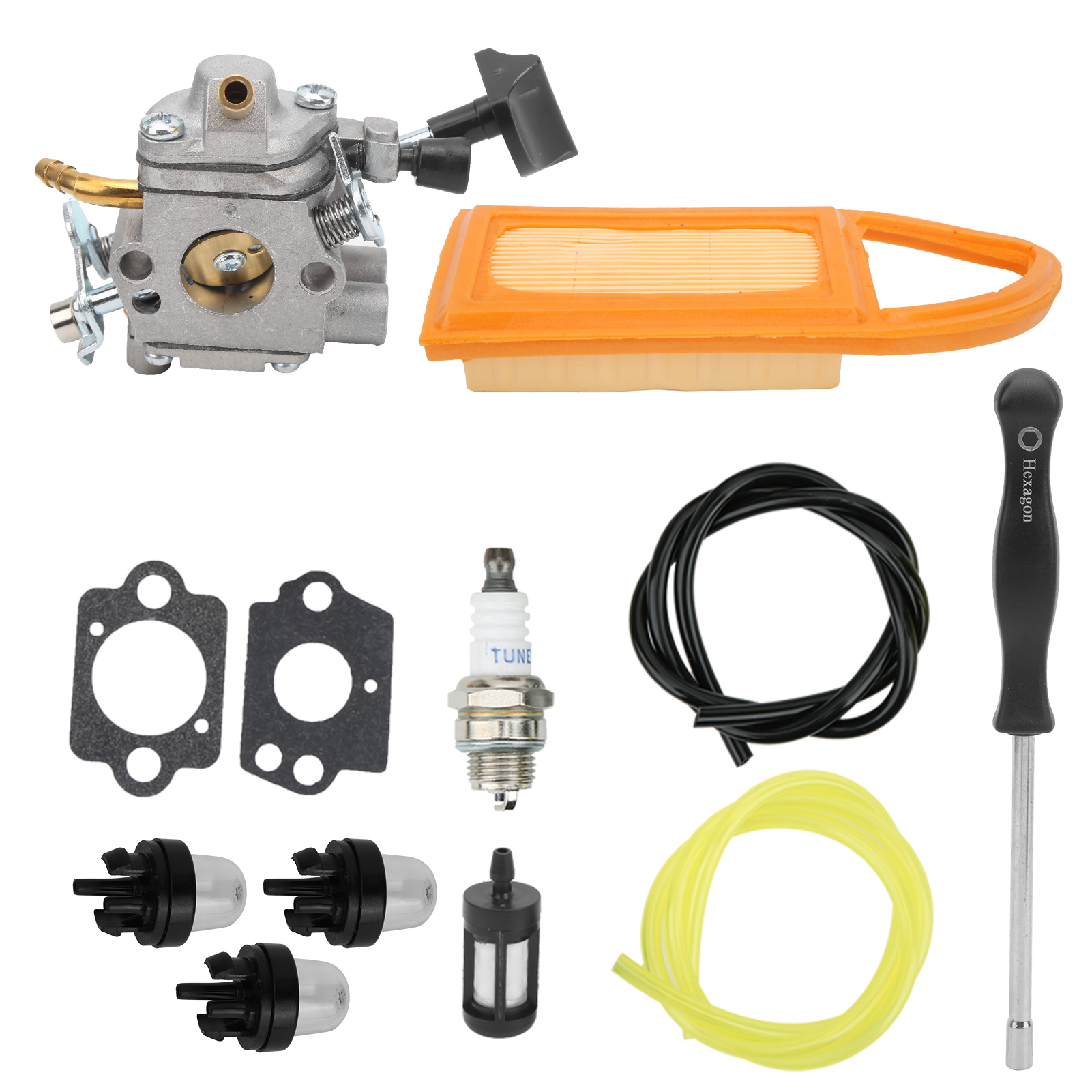 Vergaser-reparatursatz, Luftfilter, Ölschlauch Kompatibel Mit Stihl Br500, Br550 Und Br600 Laubbläsern Mit Rückentragegestell