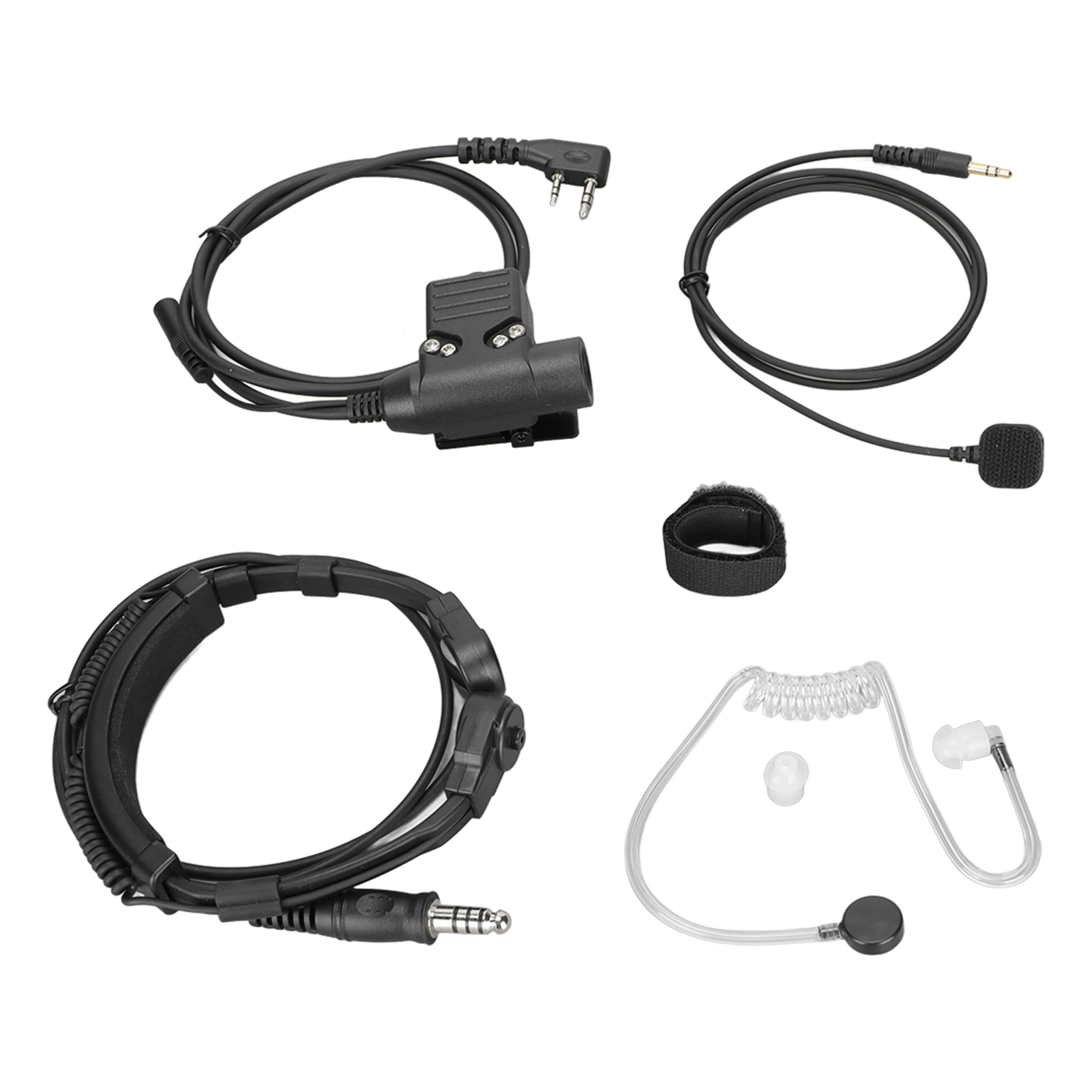 U94 Ptt Mit Fingermikrofon, Einziehbarem 7,1-mm-ohrhörer Mit Kehlkopfsteuerung Für Kenwood Tk3107