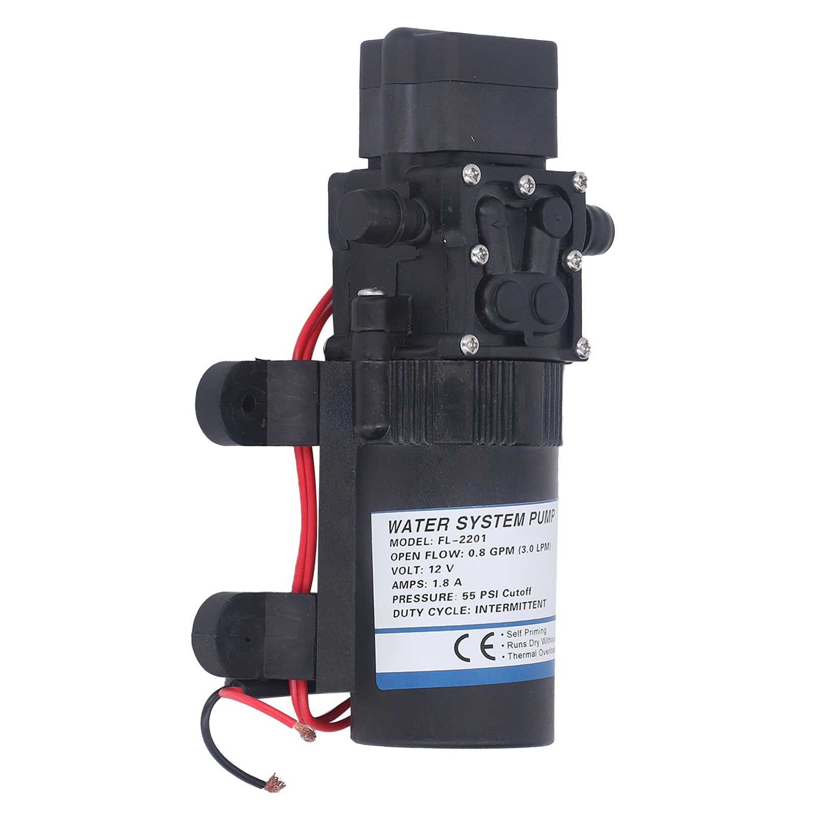 0,8 Gpm Dc 12v 1,8a 55 Psi Selbstansaugende Wasserpumpe Zur Bewässerung Von Wohnmobilen Und Yachten.