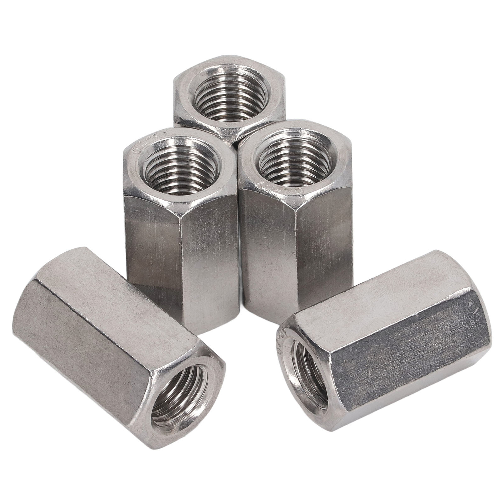Satz Mit 5 Sechskant-verbindungsmuttern, Edelstahl 304, Industriebefestigungselemente M16x2 24 L40 Mm